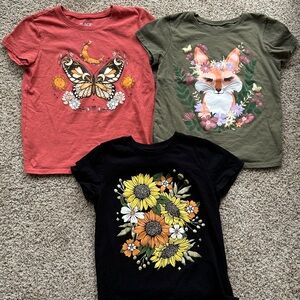 3 - Children’s Place girls medium Short Sleeve Autumn Fall Graphic Tees